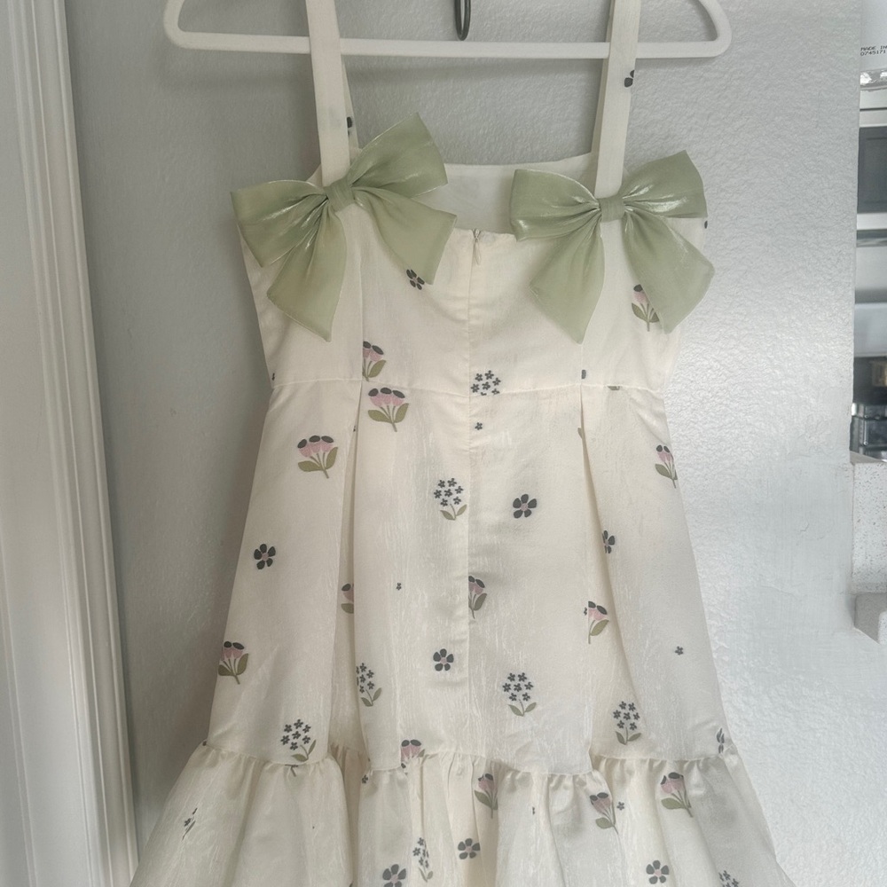 Sister Jane Bow Strap Jacquard Mini Dress - Picture 4 of 10